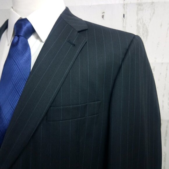 Jos A Bank Suit Blazer Sports Coat Blue Striped - Picture 2 of 11